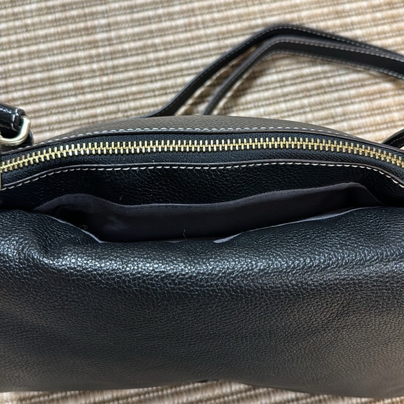 J Jill Do-It-All Crossbody Black Pebble Leather Purse - Picture 17 of 17